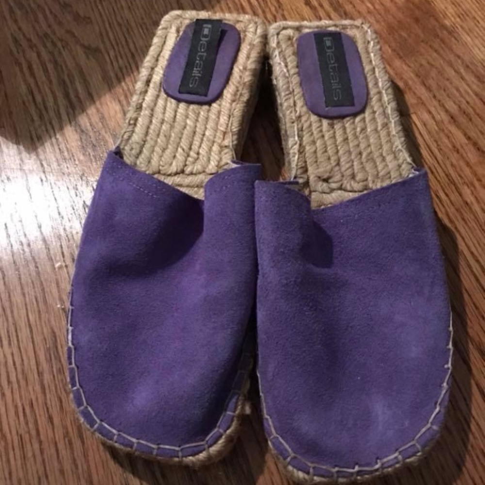 Purple slip on shoes